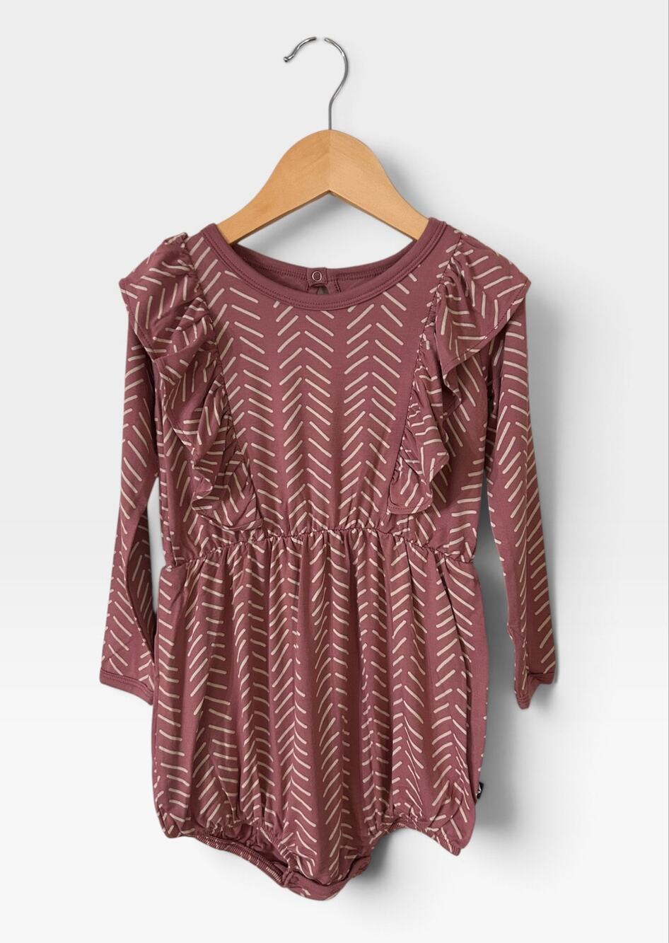 NWT Kyte Bamboo Herringbone Bubble Romper, Size 3T